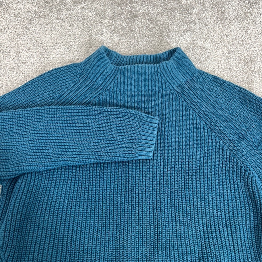Pendleton Sweater Womens Medium Cotton Cashmere Knit Mock Neck Shaker Stitch
